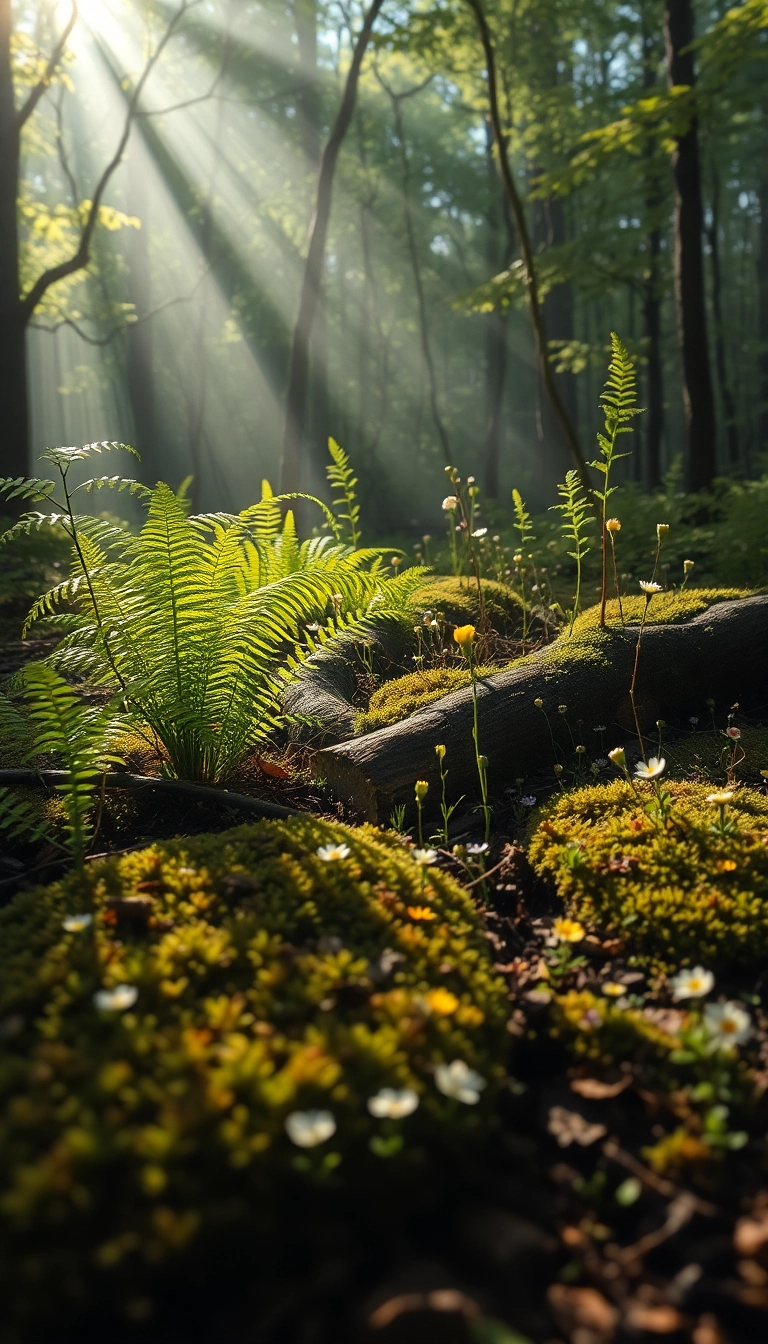 Best AI Spring Forest Floor Phone Luxurious Background